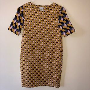 H&M geometric mini shift dress